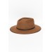 Meribel Tan Wide Brim Fedora