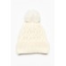 Ruby White Pom Pom Beanie