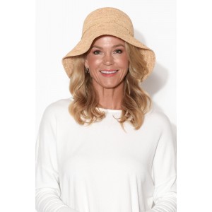 Kristen Natural Raffia Bucket Hat