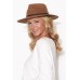 Meribel Tan Wide Brim Fedora