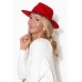 Meribel Red Wide Brim Fedora