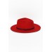 Meribel Red Wide Brim Fedora